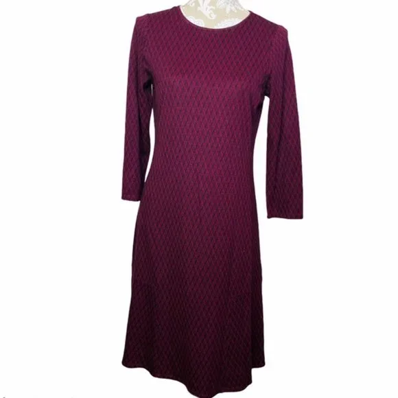 J.JILL Ponte Knit Dress fit & flare Dress PS 1477 - Picture 2 of 8